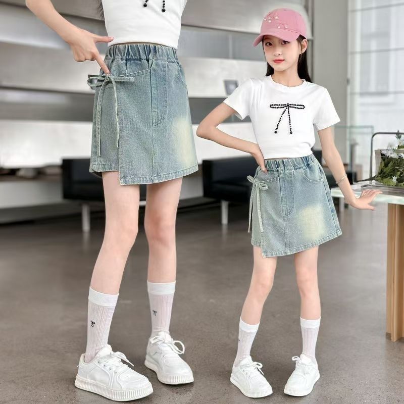 女の子ショーツ、夏用薄手スカート、女の子用新作夏風ジーンズ、夏用スカート、子供用パンツ|undefined