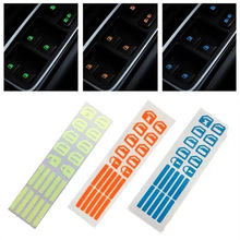 Car function button switch glow-in-the-dark car sticker fluo