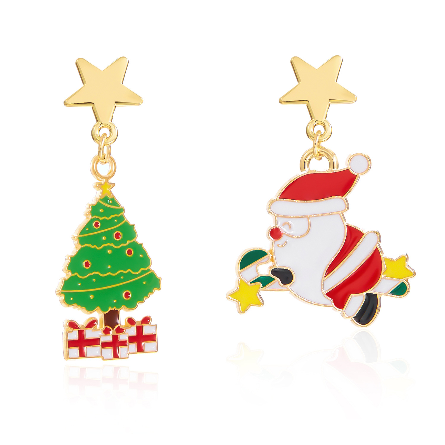 7g Weight Alloy Ear Needle Material Drop Earrings Classification 1 Pair Quantity Festival Occasion Alloy Material Christmas Festival Christmas Hat, Christmas Tree, Santa Claus Pattern Women's Gender Cute, Christmas Style 1 Pair Cute Christmas Christmas Hat Christmas Tree Santa Claus Alloy Drop Earrings 22
