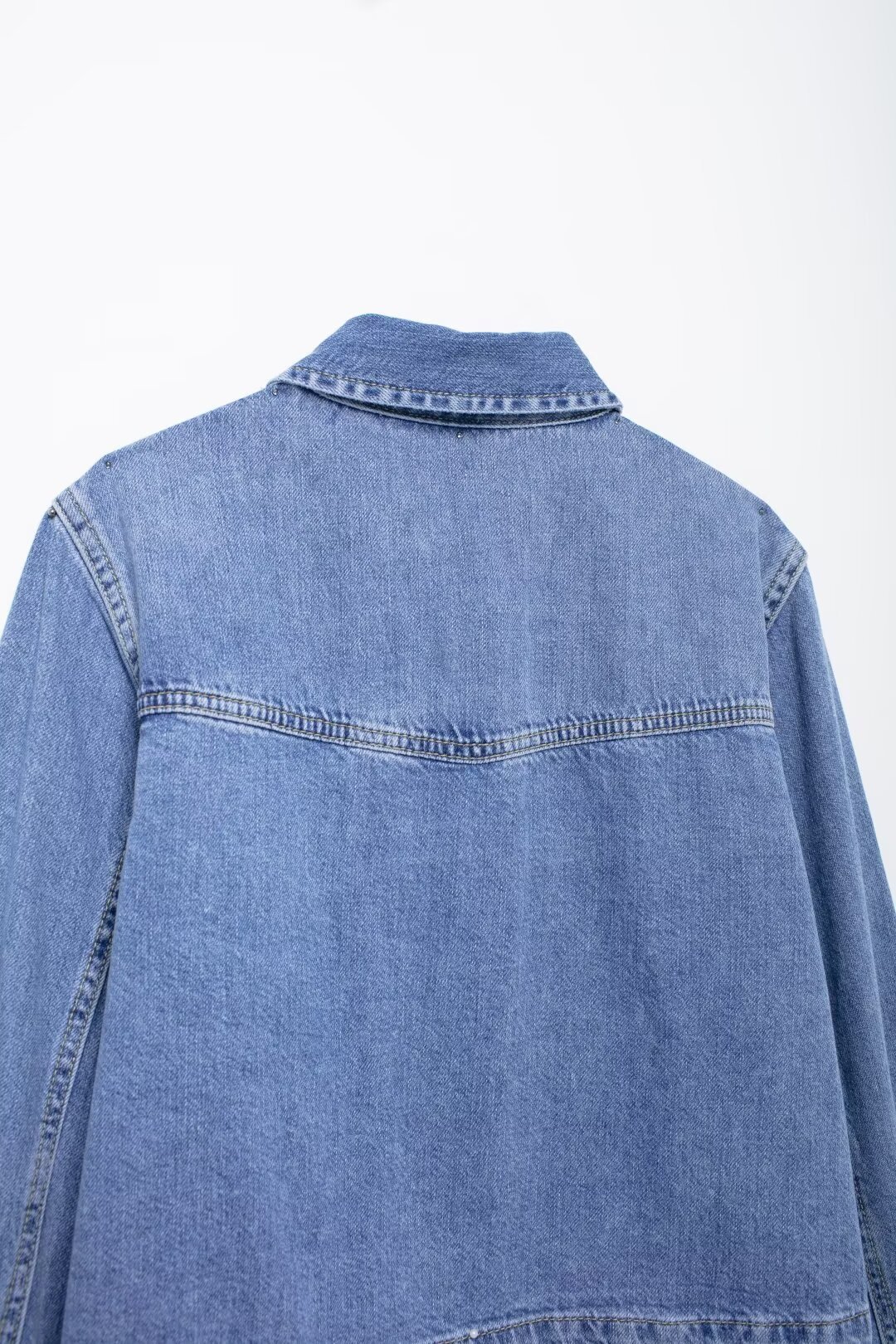 Women's clothing 2024 autumn new shirt jogging style denim suit_voghion.com