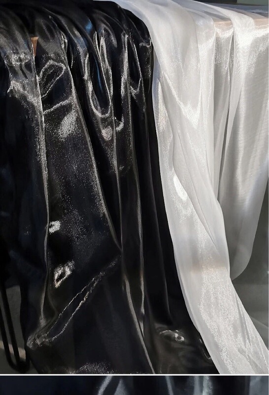 Liquid Aqua Yarn Organza Yarn Reflective Micro-transparent Silk Graduation Design Fashion Designer Fabric Advanced Dress Yarn