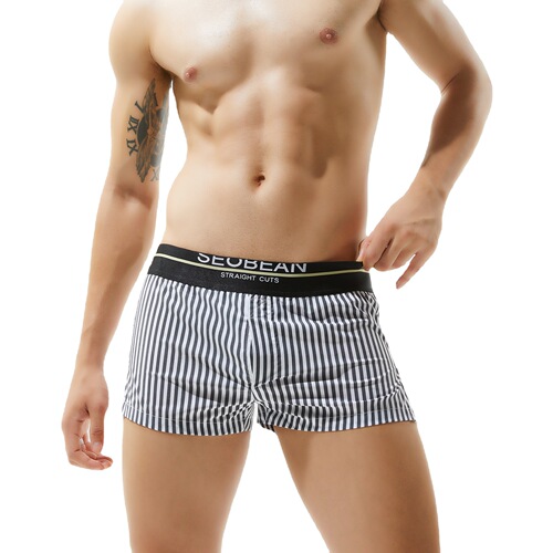 Hibbing SEOBEAN new men's underwear fashion home shorts European and American men's woven cotton shorts manufacturer wholesale