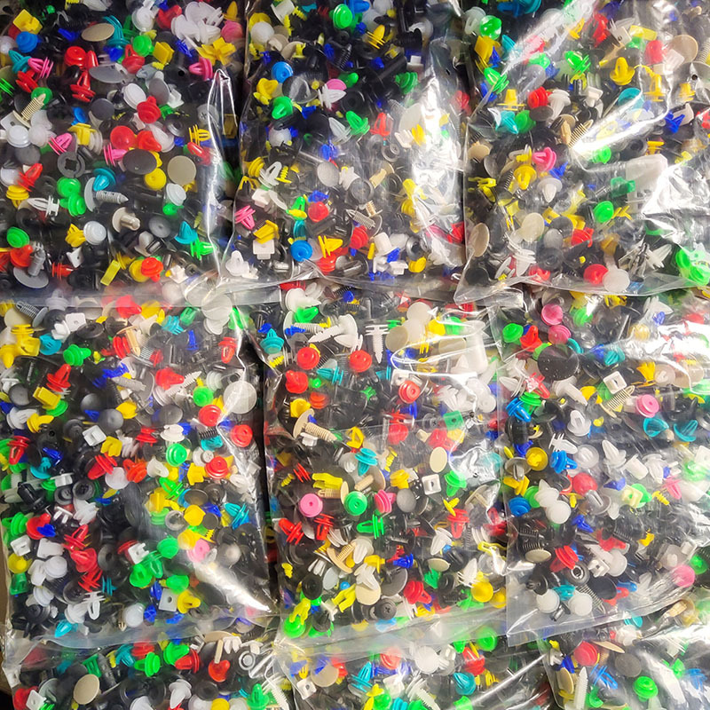 500 piezas coche tipo universal hebilla mixta soporte de parachoques plástico mezclado tornillo de expansión clip de remache