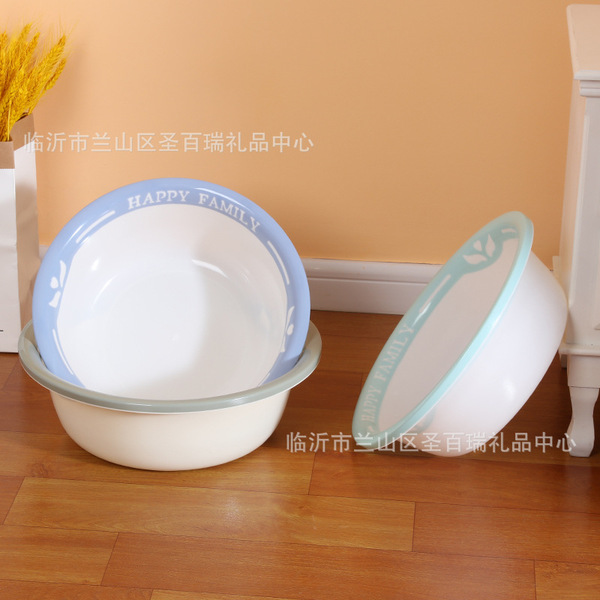 two-color plastic washbasin for home use for students for laundry