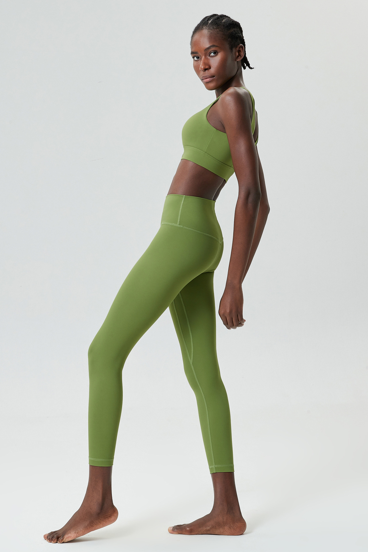 Simple Style Sport Style Solid Color Nylon U Neck Tracksuit Racerback Tank Tops Skinny Pants display picture 15