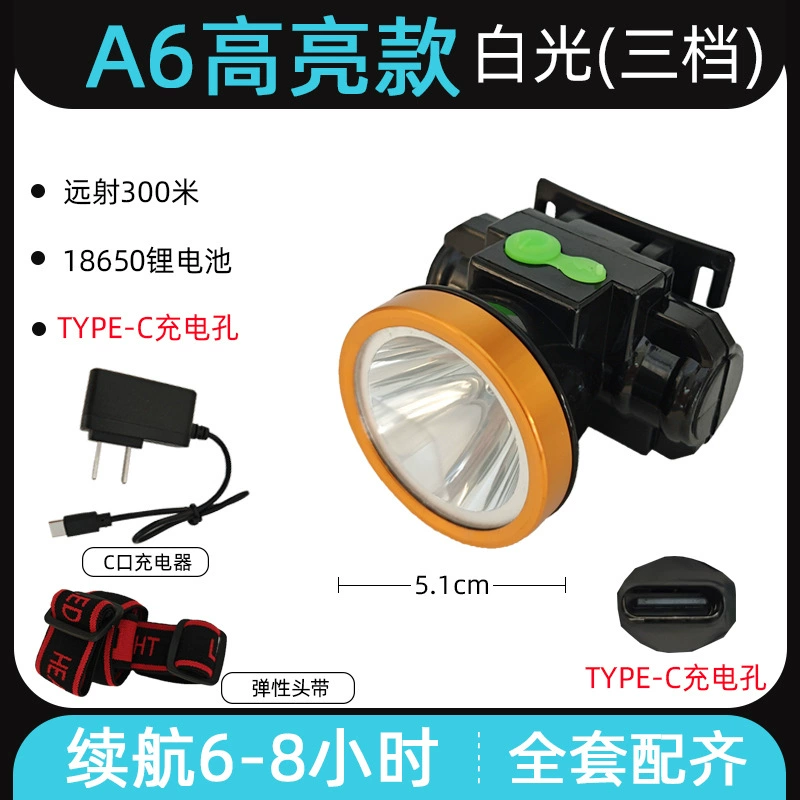 Lantern, socket, super bright small flashlight, travel miner's lamp for fishing