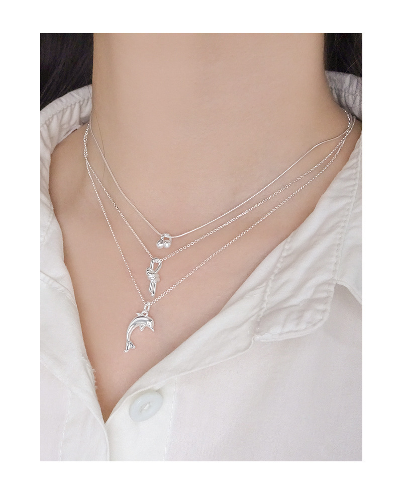 Women's Gender 925 Sterling Silver Plating Fish Pendant Necklace