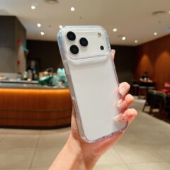 适用iPhone17PM透明手机壳简约保护套苹果16亚克力四角防摔手机壳