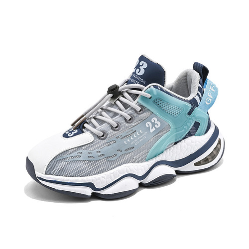 Children's sports shoes basketball shoes boys spring new medium and large children's professional casual shoes thick-soled dad's shoes breathable