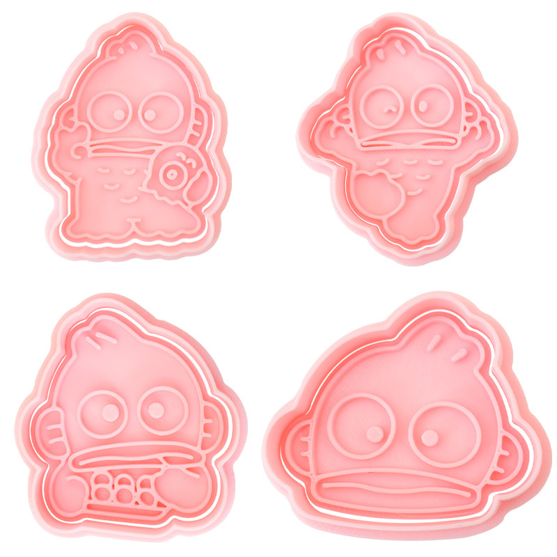 Molde de galletas de dibujos animados de pez payaso sirena Hanton herramienta de horneado de impresión de glaseado de galletas de prensa tridimensional