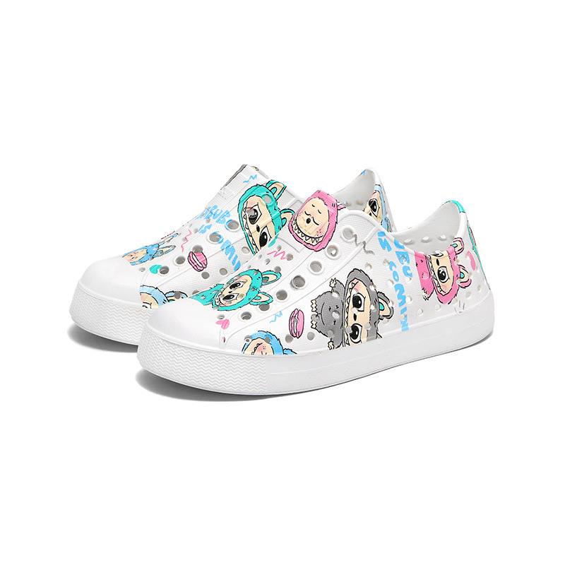 Agujero zapatos de verano niños niñas zapatos de playa lindo de dibujos animados Botas de lluvia padre-hijo antideslizante sandalias impermeables