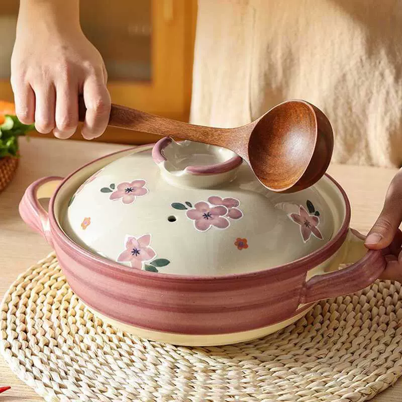 日式砂锅炖汤煲家用燃气耐高温陶瓷沙锅煤气灶专用大号瓦罐石锅