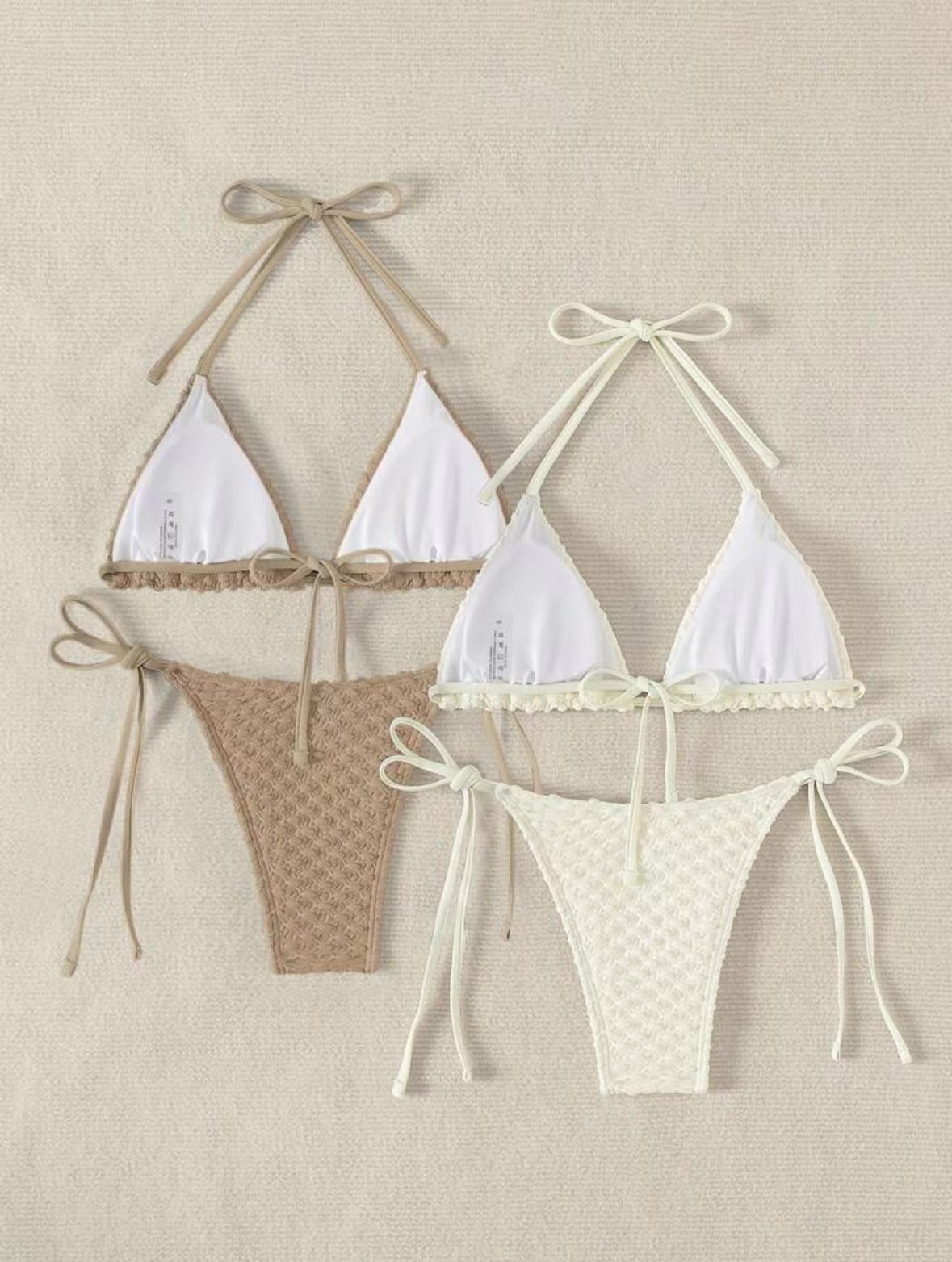 Women’s Strapless Bikini Set Bandeau Top High-cut Bottoms Two-piece_voghion.com