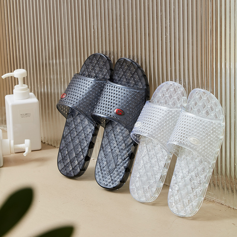 Crystal slippers men's and women's bathroom home non-slip hollow sandals hotel hotel spa slippers manufacturers wholesale