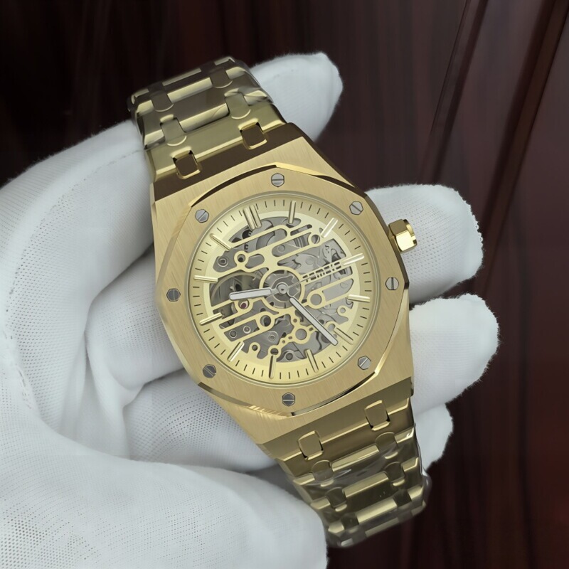 Temeisi New Mechanical Watch Men's Steel Belt Hollow Luminous Fully Automatic Mechanical Watch Men's Watch