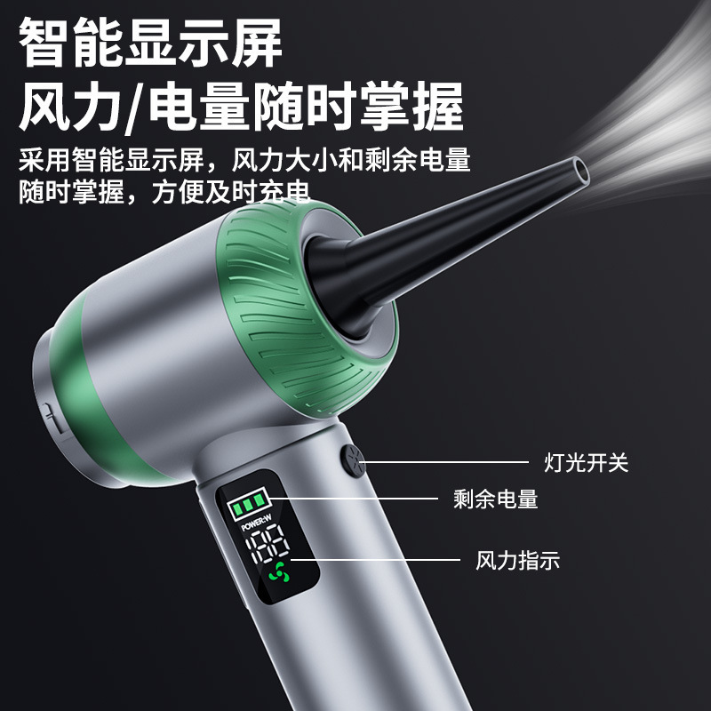 车载吸尘器无刷快充大吸力手持多功能家用扫尘机三挡调节电量显示|undefined