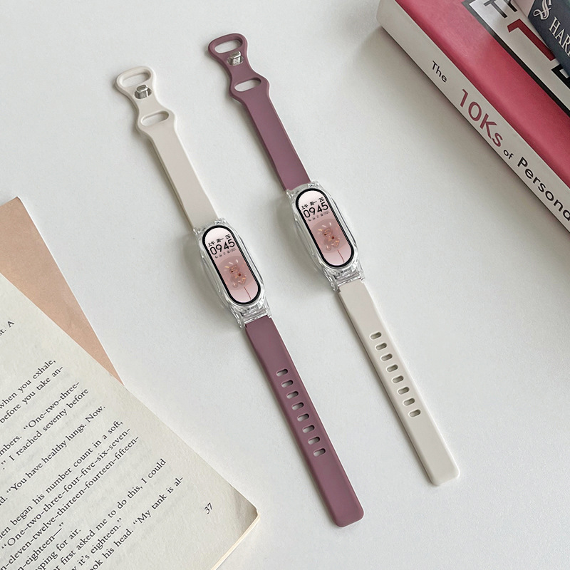 살구색 스모키 퍼플 + 투명 케이스