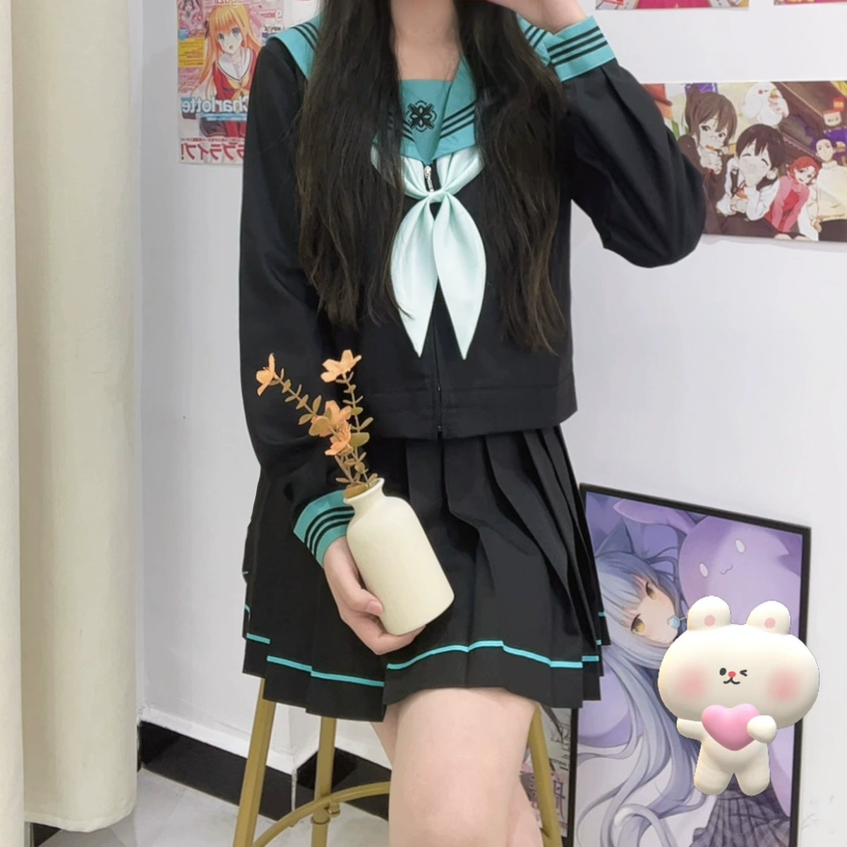 【Qingli】Оригинальный униформа JK классический японский Hatsune Feng Mengmei морская форма, школьная форма