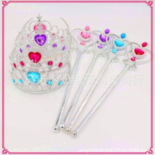 Halloween Children's Hair Accessories Girls Frozen Snow White Crown Elsa Hairband Headwear Magic Stick Sceptre