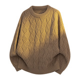 2026秋季新款青少年宽松圆领长袖针织线衫运动风格透气舒适，男装针织衫/毛衣，星座614