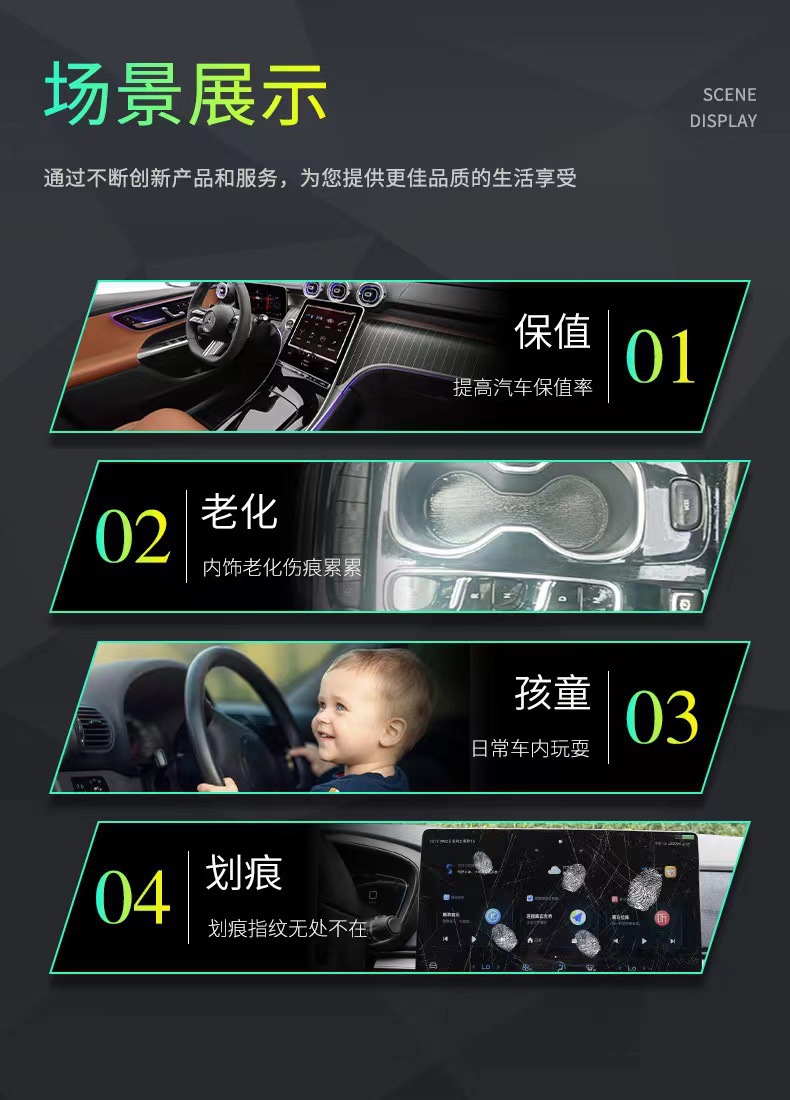 Suitable for Tesla Model Y Central Control Film Model 3 New Version Interior Film Car Interior Decoration Supplies Accessories