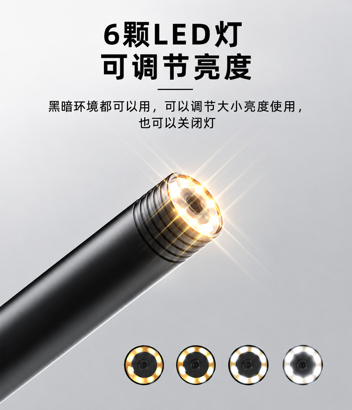 HD Industrial Endoscope Mobile Phone Camera Type-C Pipeline Inspection Air Conditioning Drain Probe Inspection Tool