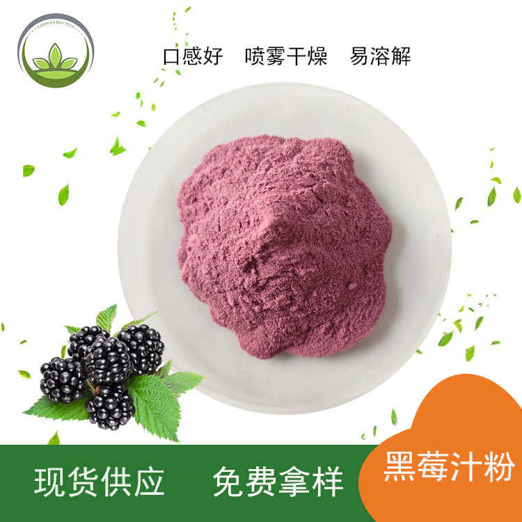 厂家直供黑莓果粉 喷雾干燥水果浓缩汁粉 黑莓粉固体饮料现货批发
