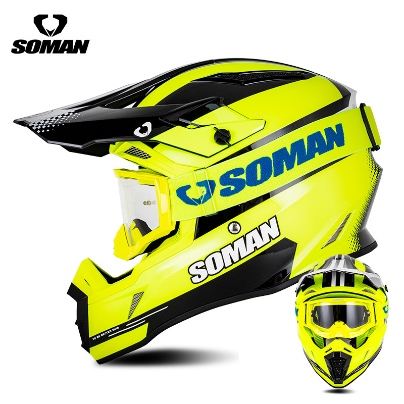 Motuoche – Karting Rally Downhill Motosiklet kaskı (dəbilqə) - black-fluorescent-yellow-star-lord-with-transparent-yellow-s