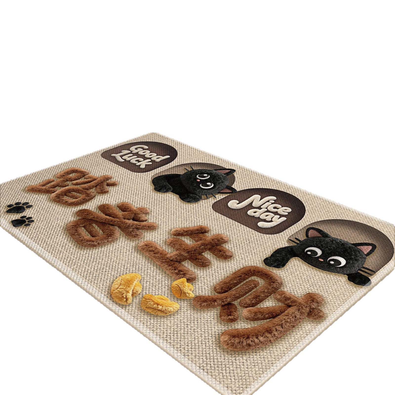 Alfombra de piso de lino imitación 2025 nueva alfombra de puerta de entrada de alto nivel alfombra de puerta de entrada de puerta doméstica