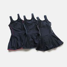 外贸原单日本学生泳衣 高品质女童训练泳衣 温泉泳衣现货 工厂
