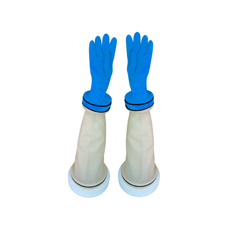 核酸用手套法兰分体式 核酸检测亭采样用长臂隔离防护大法兰手套