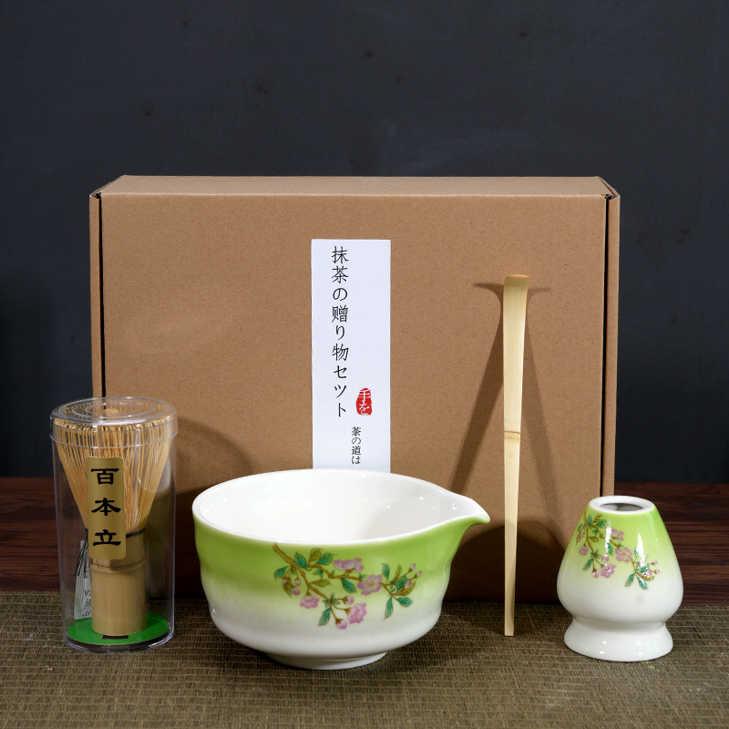 Japonés Matcha tazón Matcha túnica canción té herramientas de pedido taza de té de cerámica taza de té mezclador Matcha cepillo taza de té