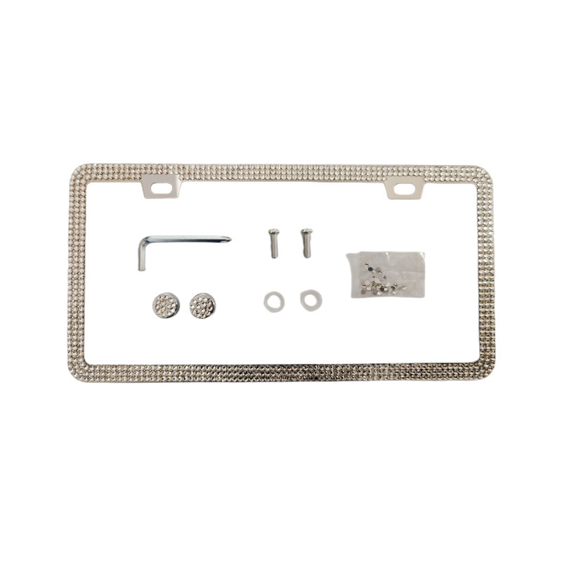 Canada, Other License plate holder/license plate holder - white-rhinestone
