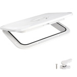 船甲板舱口盖检查孔方形甲板舱盖白色防滑手孔盖船用配件游艇舱盖