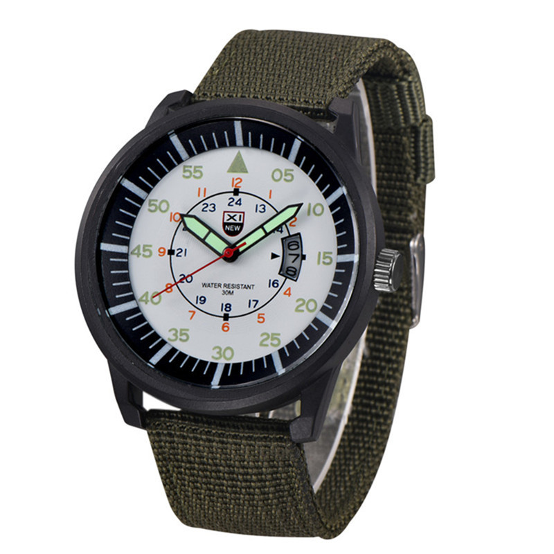 AliExpress reloj para hombre nueva moda cinturón de nylon regalo reloj militar calendario luminoso reloj de cuarzo para hombre entrega de una sola pieza