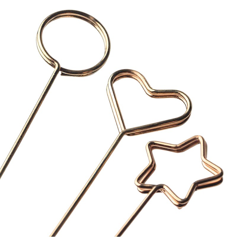 Material de embalaje de flores floristería arte floral ramo de flores embalaje material de bricolaje chapado en oro tarjeta de felicitación de metal clip de tarjeta