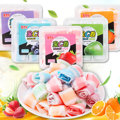 Boss Dong knows the fruit roll G roll soft candy fruit flavored paper roll candy juice roll soft candy leisure snacks wholesale manufacturer