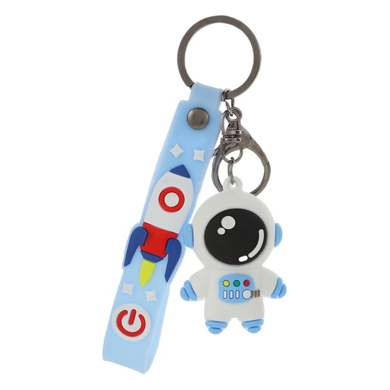 En stock de dibujos animados astronauta llavero adornos lindo mochila anti-perdida Spaceman muñeca colgante bolso Accesorios