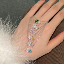 ���p��ʯ You and meϵ�С��羳����S925���y����ɫ���pɫ����