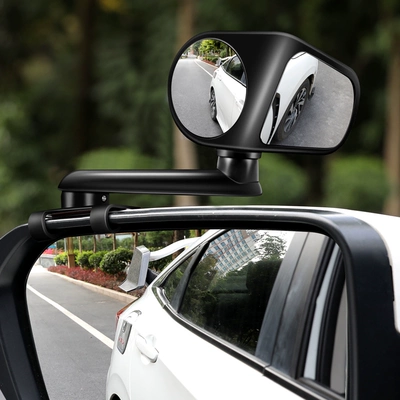 Large field of view rear view auxiliary mirror blind spot mirrors, 360-degree rearview