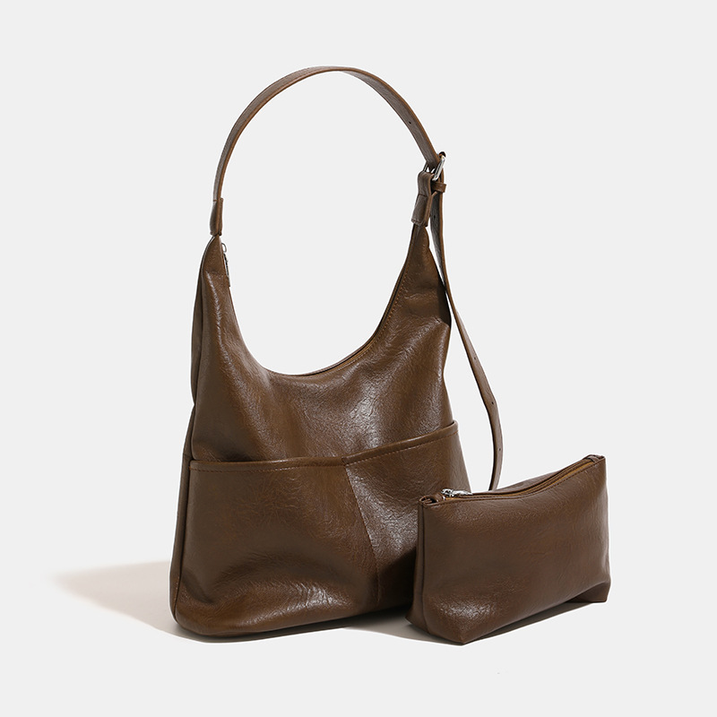 CHARHP & KEJNT公式正規品大容量バケツバッグレディースレトロシングルショルダーバッグ通勤トートバッグ|undefined