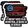 2pcs We The People American Flag Vinyl Sticker For Cars