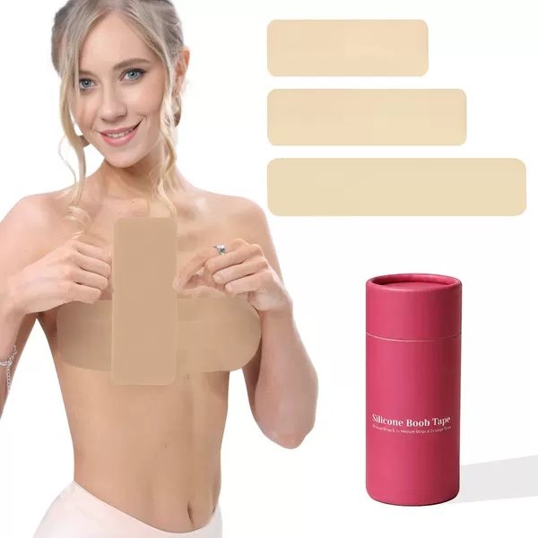 Cross-Border Silicone Boob Tape, One-Piece Ultra-Thin Invisible Silicone Breast Tape for Gathering and Lifting