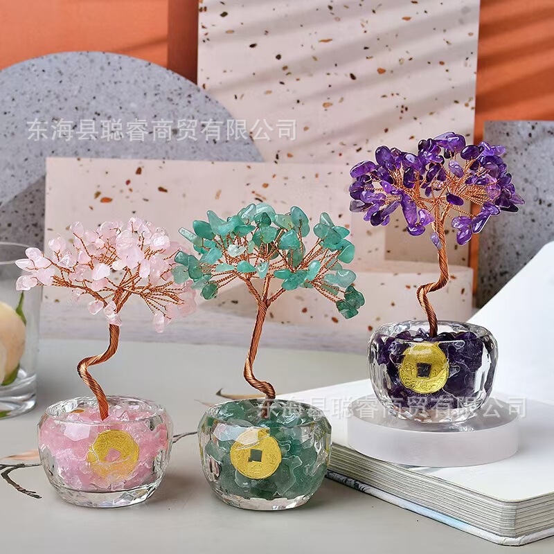Factory Direct Sales Natural Crystal Gravel Money Tree Money Tree Office Desktop Living Room Fortune Ornaments Crystal Tree Factory Direct Sales Natural Crystal Gravel Money Tree Money Tree Office Desktop Living Room Fortune Ornaments Crystal Tree
