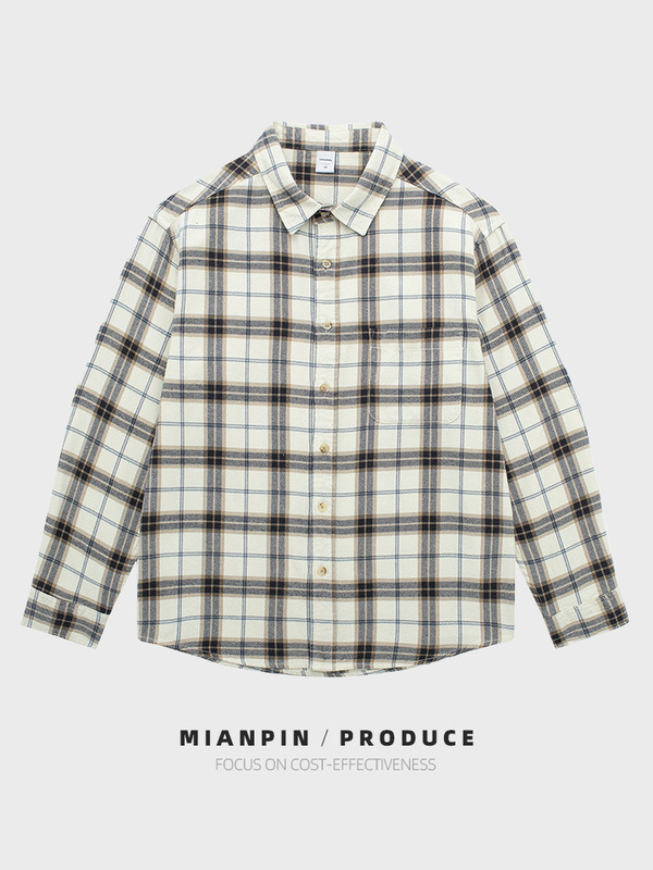 Spring and Autumn Men's Pure Cotton Long-Sleeve Shirt American Retro Double Pocket Work Shirt Casual Slightly Loose Top D331 Spring and Autumn Men's Pure Cotton Long-Sleeve Shirt American Retro Double Pocket Work Shirt Casual Slightly Loose Top D331