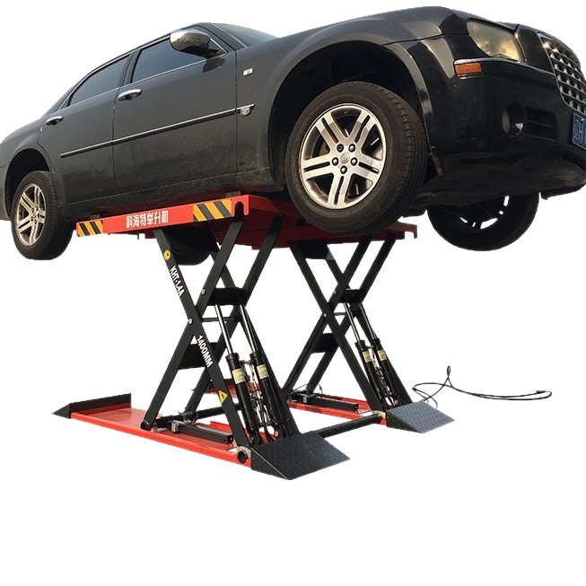 Litong elevador de coches 1,4 M levantamiento de pesas de cuatro cilindros tijeras de cuatro cerraduras instalación gratuita elevador de tijeras pequeñas sin surco