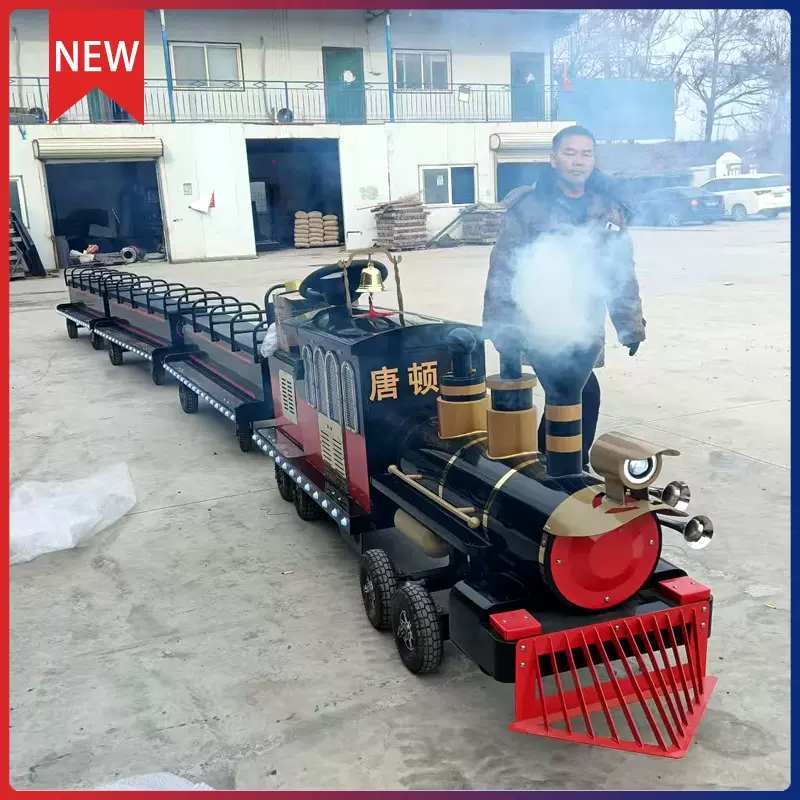 旅游景区无轨火车公园商场观光列车有轨花海农庄仿真21人观光火车