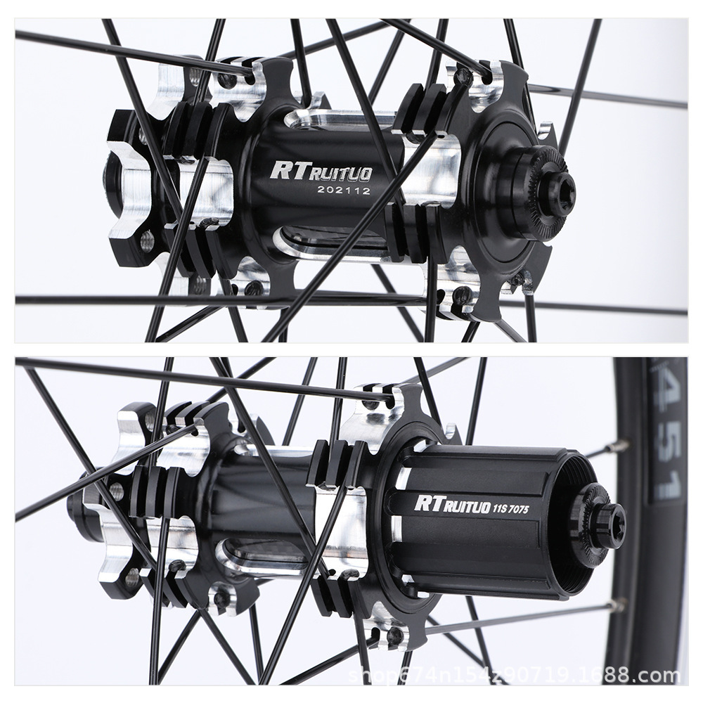 RUITUO 451 juego de ruedas de freno de disco tirón recto anillo de cuchillo grande cubo de rueda de coche plegable 20*1-/8 5 anillo de Peilin 120