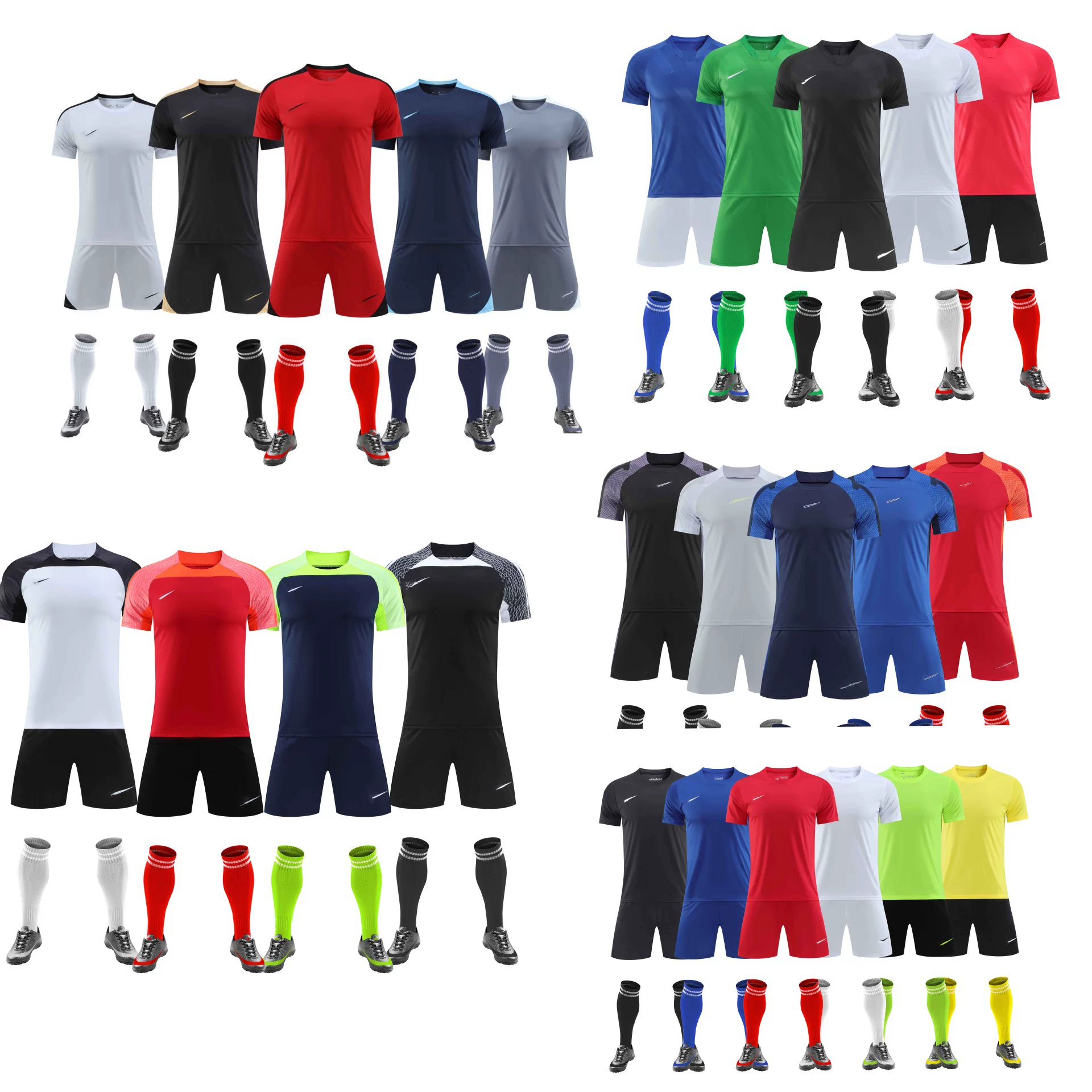 Футбольная форма N00 с короткими рукавами, кросс-бордерная печать, новая футбольная форма, спортивная повседневная футболка, тренировочная форма для игр, групповая покупка с печатью.