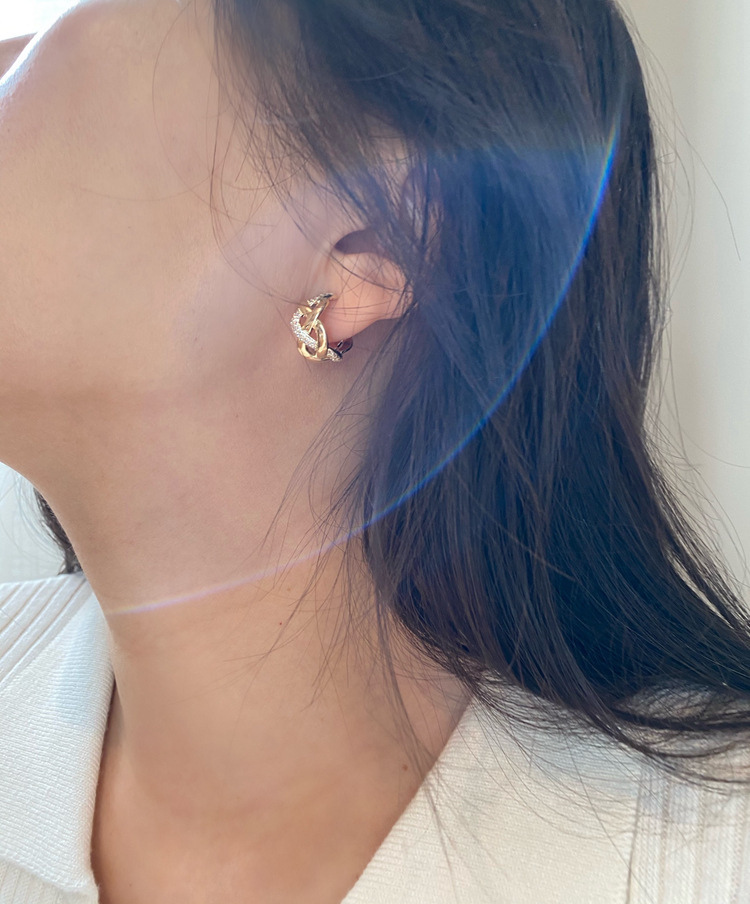 Nuovo zircone per le donne con temperamento in stile coreano, anelli, accessori per le orecchie, design di nicchia, lusso leggero in oro, fascia alta_voghion.com